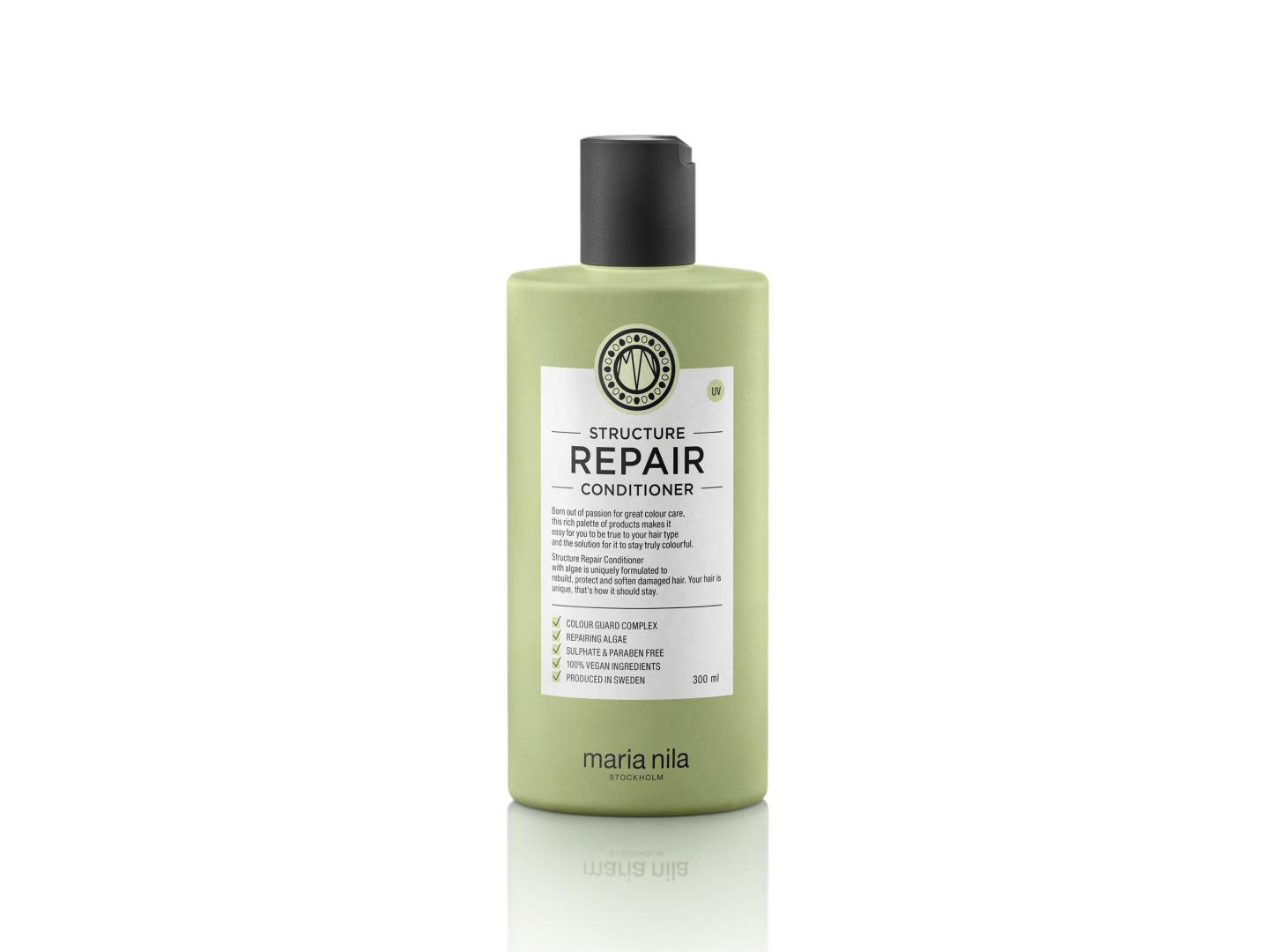 Structure Repair Conditioner, stärkende Haarpflege für Geschädigtes, Trockenes Haar, Haarspülung 100% vegan, Sulfat & Parabenfrei 300ml