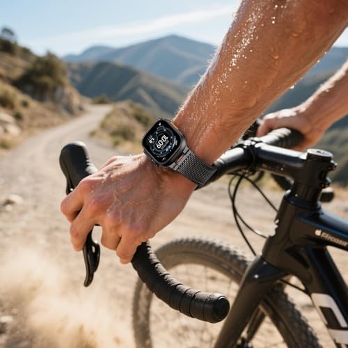 Image of BXUXOHS Milanese Loop for Apple Watch Bands for Men 42mm 41mm 40mm 38mm,Tactical Mecha Strap Military-Grade Design,Magnetic Mesh Metal Wristband for iWatch Series 11 /10 /9 /8 /7 /6 /5 /4 /3 SE /3 /2