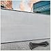 ColourTree 4' x 50' Grey Fence Privacy Screen Windscreen Cover Fabric Shade Tarp Netting Mesh Cloth - Commercial Grade 170 GSM - Heavy Duty - 3 Years Warranty - Custom