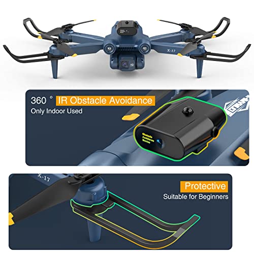 X-Imvnlei Drones With Camera For Adults, Beginners, Fpv 1080P Hd Video, 3D Flip, Rc Drone Quadcopter With Altitude Hold With Optical Flow Positioning, Speed Adjustment, 2 Batteries, X-Idrone17 #TOP4