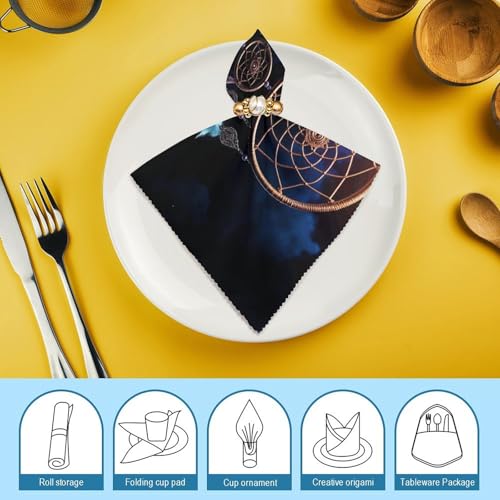Serviette en tissu lavable attrape-rêve écoresponsable pour décoration de table - 8