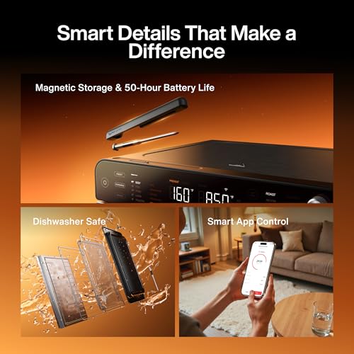 Image of Typhur Sync Oven Smart Countertop Toaster Oven Air Fryer Combo, 12‑in‑1 Built‑In 5‑Sensor Wireless Probe (±0.3 C), 30% Faster 360 Airflow Convection with 2400 RPM Turbo Fan, Stainless Steel, 27QT