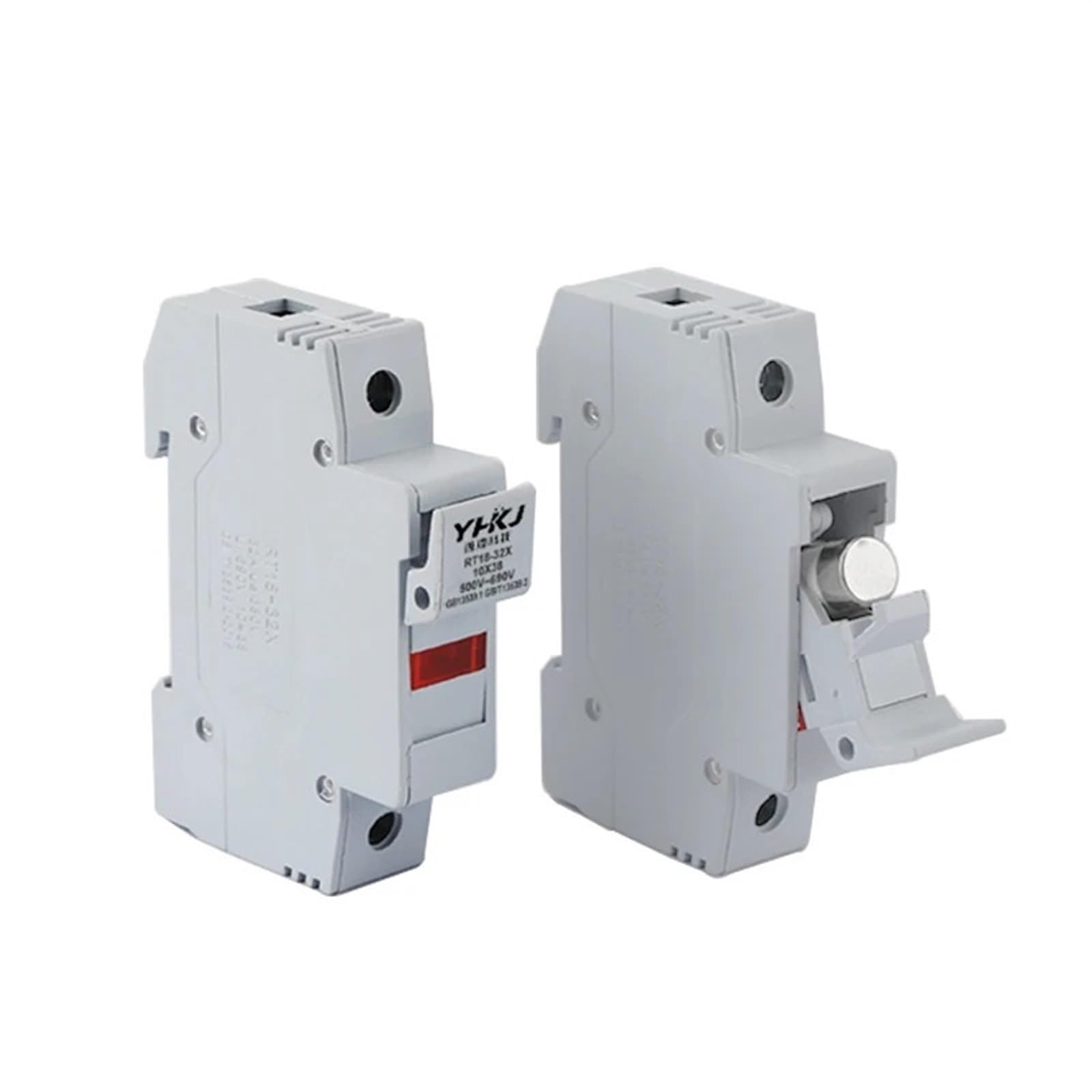 WTEPNQQDI RT18-32X 1P 2P 3P 4P Fuse Holder Rail Mounting Bottom Adapter 380V-500V 500V with RO15 10x38mm Ceramic(4A)
