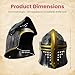 Nicky Bigs Novelties Medieval Templar Knight Helmet Costume Headwear, Silver, One Size