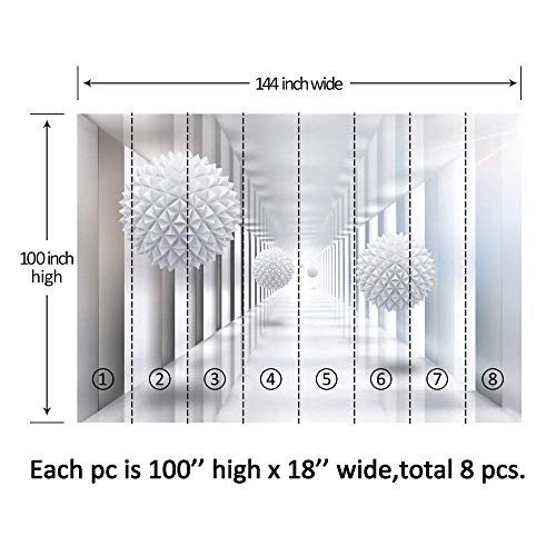 Sumgar Custom 3D Wallpaper Living Room Large Space White Wall Murals Dining Room Penels Self Adhesive Non Woven Home Decor Bedroom,100X144 In #TOP4