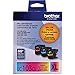 Brother LC1033PKS, LC-103, Innobella High-Yield Ink, 600 Page-Yield, 3/Pack, Cyan-Magenta-Yellow