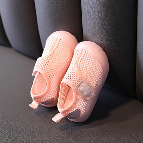 Infant Baby Boys Girls Sneaker Baby Mesh Slip On Shoes for Spring and Summer Baby Shoes Infant Boy Girl (Pink, 16)2