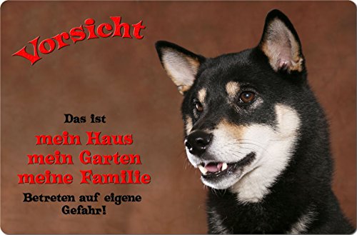 Preisvergleich Produktbild +++ SHIBA INU - Metall WARNSCHILD Schild Hundeschild Sign - SBA 06 T1