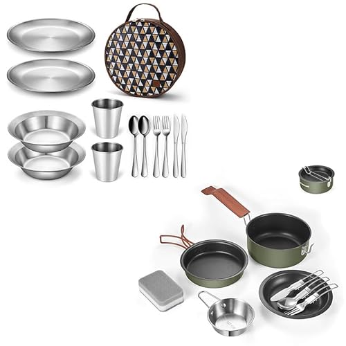 Odoland Bundle - 2 Items Camping Complete Messware Kit and