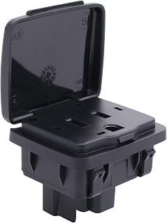 NewYall Center Console Rear Power Outlet Socket Plug 110V 150W for Ford Explorer 2011-2015 F150 2010-2014 F250 F350 F450 2011-2016 for Lincoln Navigator 2007-2014