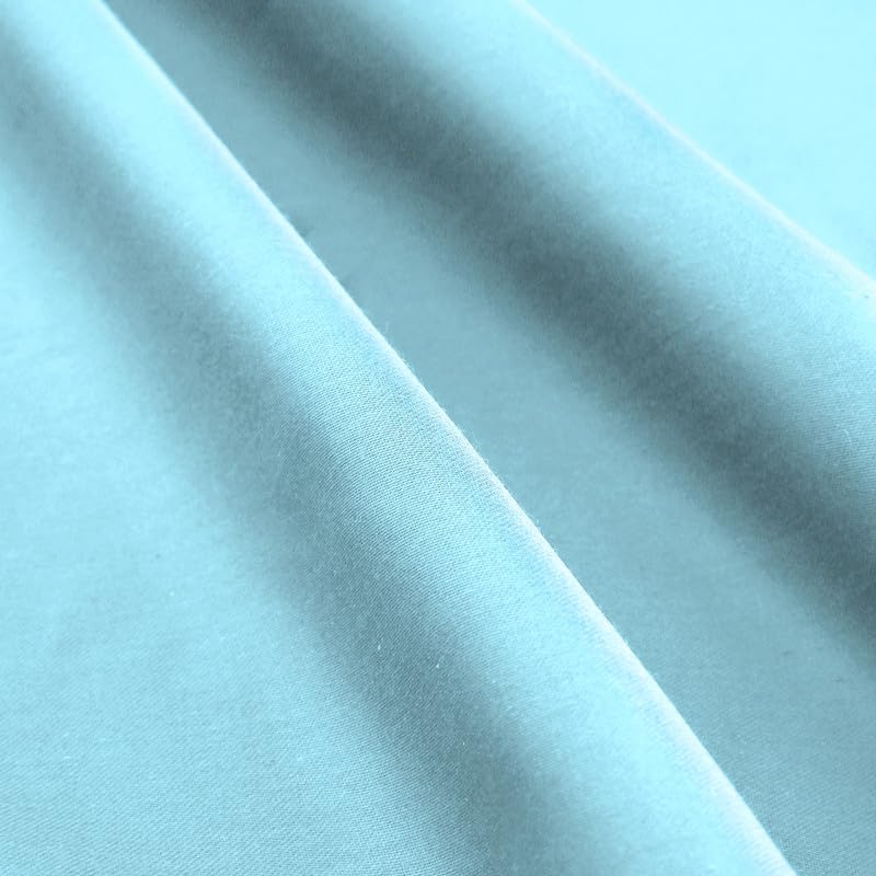 Image of Naksh Bedsheet for Double Bed King Size Plain 210 TC with 2 Pillow Covers | 100% Pure Cotton | 210 Thread Count | Soft, Breathable Fabric Built for Daily Use | Bed Sheet Double Bed | Aqua Blue |