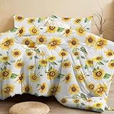 SDIII 3PCS Sunflower Comforter Set Twin for Boys Girls Teens and Kids, Yellow Floral Comforter Set Twin, Vintage Comforter Set Twin on Amazon