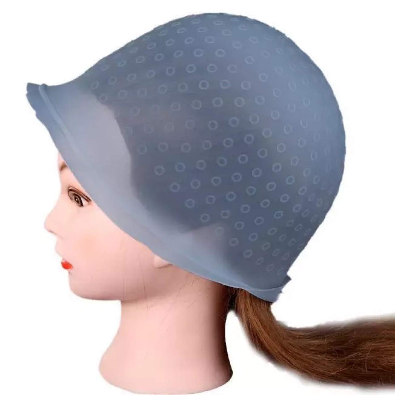 Namvo Silicone Highlight Hair Cap, Reusable Frosting Cap Hair Coloring Hat with Coloring Hair Hook for Highlighting DIY Dyeing Salon at Home
