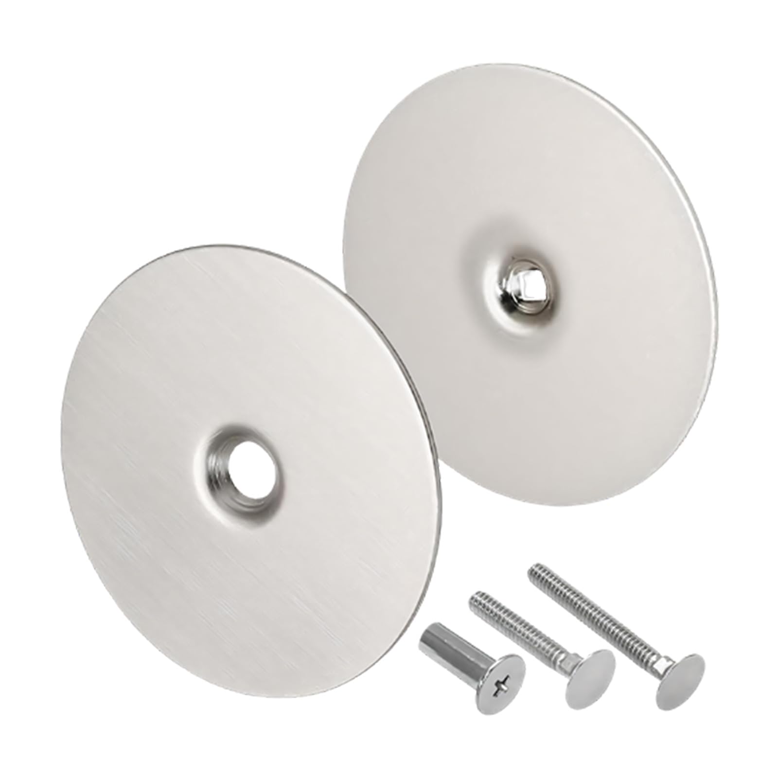 Xjdzineq Silver 2Pack Stainless Steel Door Hole Cover Plates Easyly Installation For Enhances Security And Privacy Door Hole Filling Plate