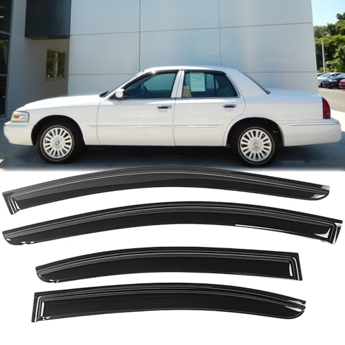 VICOJETOR 94228 Rainproof Side Window Wind Deflectors for 1992-2011 Mercury Grand Marquis (Excludes...