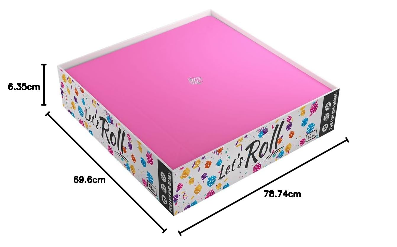 Magnetic Dice Tray Square Black/Pink