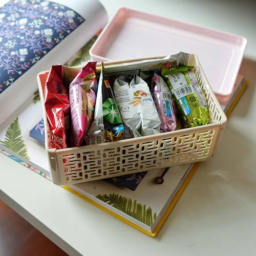 MENyOK Mini caixas dobráveis com tampas, pequena caixa organizadora de plástico dobrável para artesa