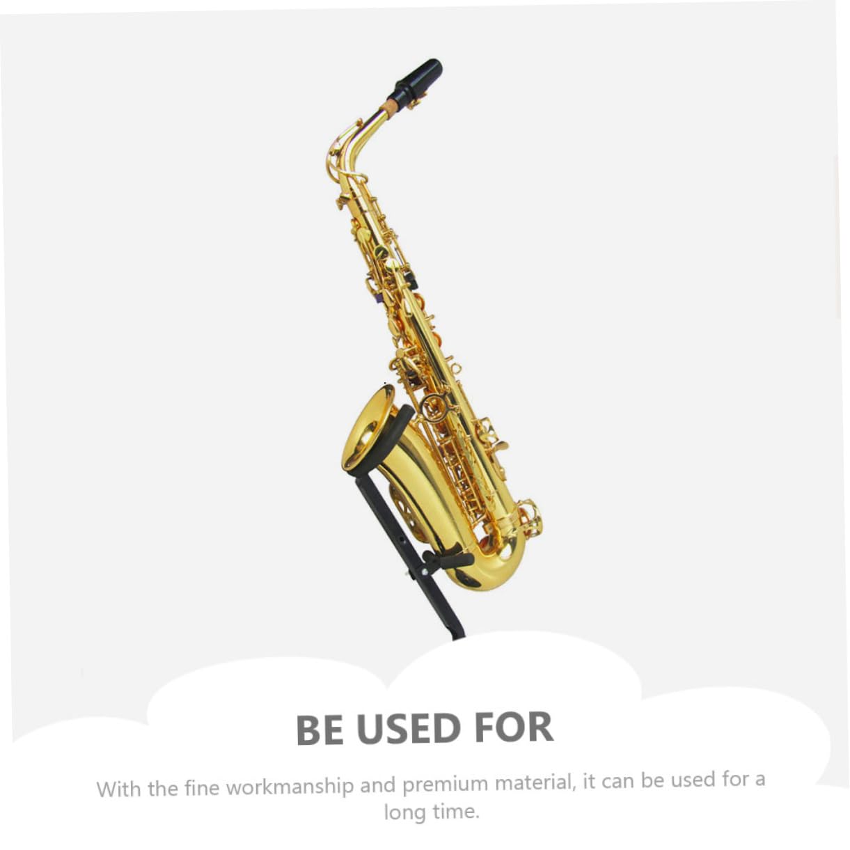 Garneck Supporto per Sassofono in Ferro Spugna Antiscivolo, Robusto e Facile da Montare, Adatto a Sax Contralto per Uso Professionale e Domestico