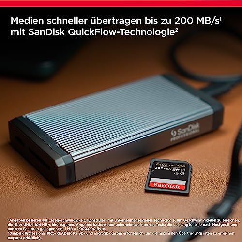 SanDisk Extreme PRO SDXC UHS-I Speicherkarte 256 GB (V30, Übertragungsgeschwindigkeit 200 MB/s, U3, 4K UHD...