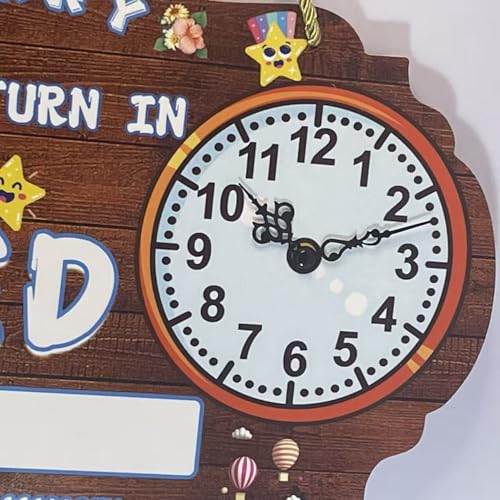 Cartelli aperti e chiusi marroni 8Gnituhs 40 * 25CM per attività commerciali, cartelli aperti in vinile bifacciale per attività commerciali con orologio di ritorno, cartello di ritorno con orologio