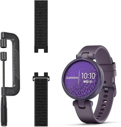 Sport Mesh Strap Compatible with Garmin Lily GPS Smartwatch Bands Woven Nylon Replacement Accessory Watch Wristband with Remove Band Tool