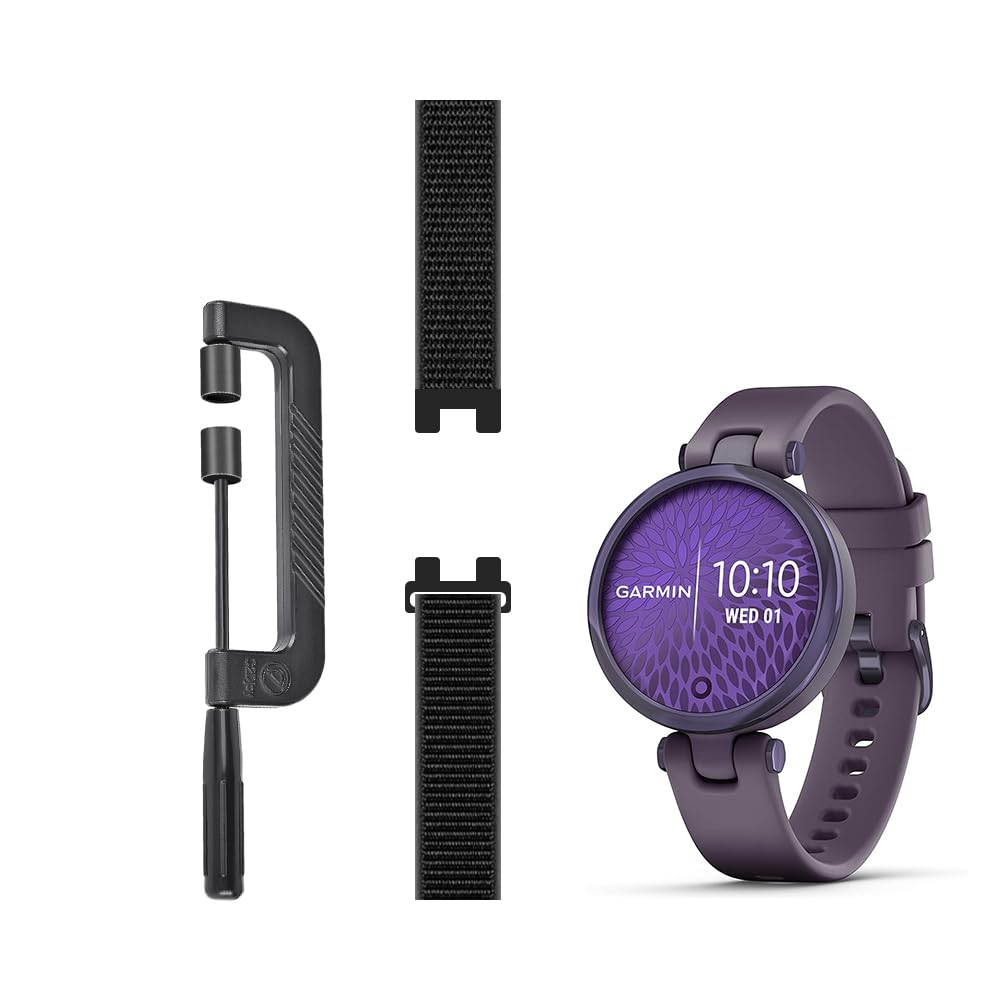 Leiou Compatible with Garmin Lily Nylon Sport Mesh Bands Quick Release Watch Band-Black(4.3"-6.5")-image-29