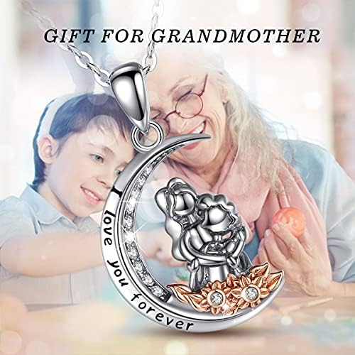 CELESTIA Mother Daughter Necklace 925 Sterling Silver, Mum Birthday Mothers Day Jewellery, Mum Gifts from Daughter, Daughter Gifts from Mum