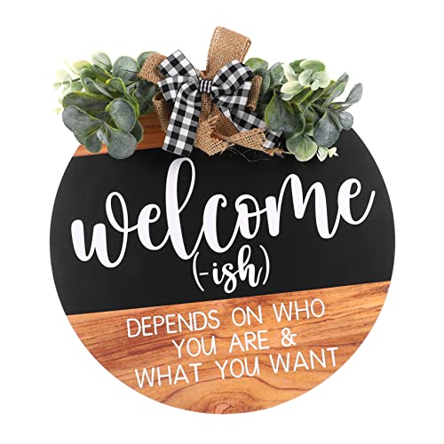 Cabilock Panneau De Bienvenue Pour Magasin/bureau - Décoration En Bois Avec Fleur Artificielle Facile À Installer