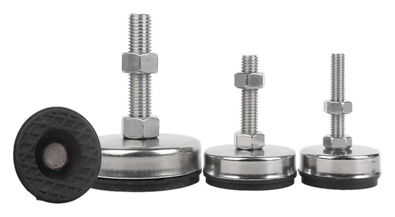 Poziomujące nóżki do mebli, Nóżki Poziomujące Do Mebli Ze Stali Nierdzewnej 304 M6-M20 Gumowe Przeguby W Wielu Rozmiarach(150mm,82mm-M18(1sets))