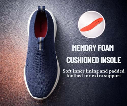 Image of Kraasa Trial Running Shoes with Lightweight Memory Insole | Breathable, Anti-Skid Knit Sneaker, Walking & Gym Shoes