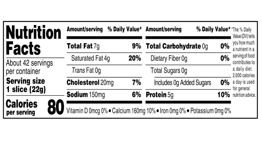 Sliced Pepper Jack Cheese, 2 lbs – Spicy Monterey Jack with Jalapeño Peppers, Perfect for Sandwiches, Burgers & Melts