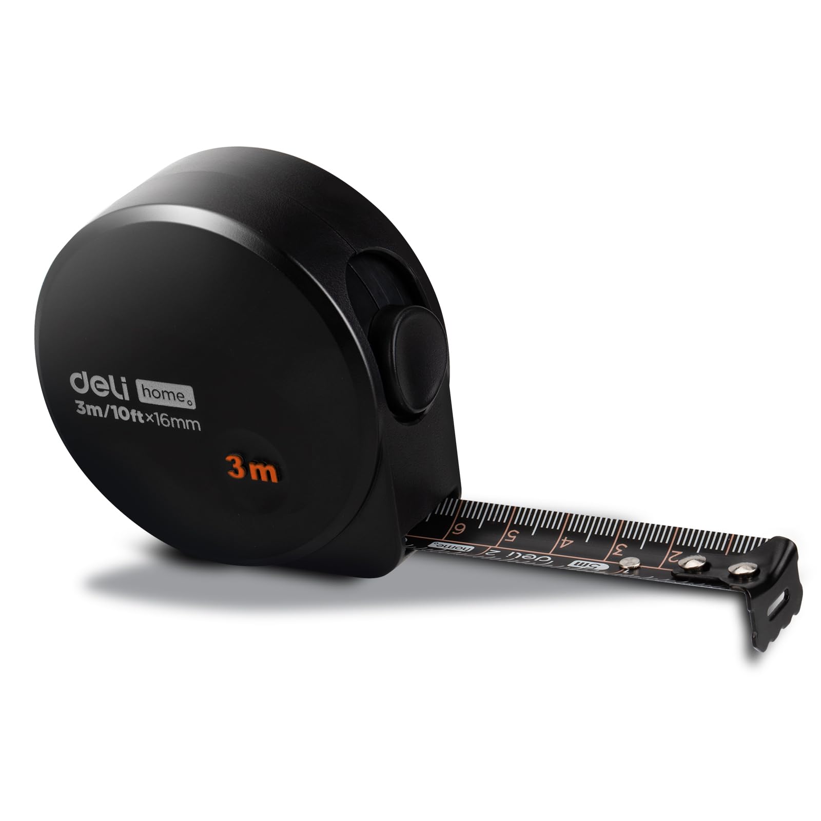 DELI Tape Measure 10ft/3m, Small Retractable Metric Tape Measure Easy Read，Non-Slip Rubber Back, Precise Measurement, Durable Portable Pocket Measuring Tape, Suitable for Home and Work