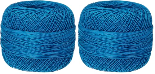 Image of Handy Hands Lizbeth Premium Cotton Thread, Size 40, Bright Turquoise Dark (Pack of 2)