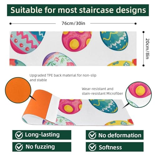 Alfombras de escalera decorativas de Pascua para proteger niños y mascotas 5