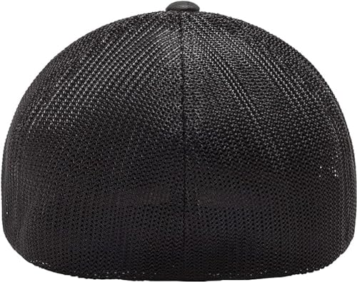 Image of Flexfit Unisex Mesh Fitted Trucker Hat Multicam Black