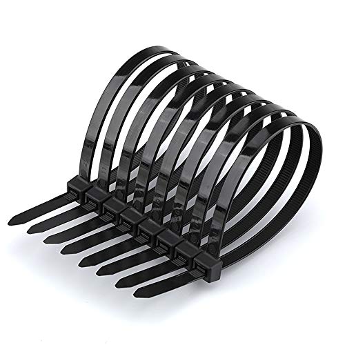 Zip Ties 8 Inch Black Nylon Cable Tie 50 LB 500 PCS for Decorate Christmas Tree