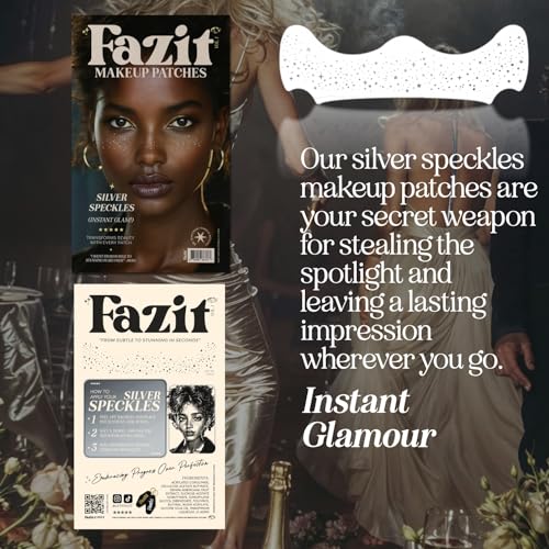 image for Fazit Makeup Patches - Silver - Face Glitter Makeup Speckles - Glow Up