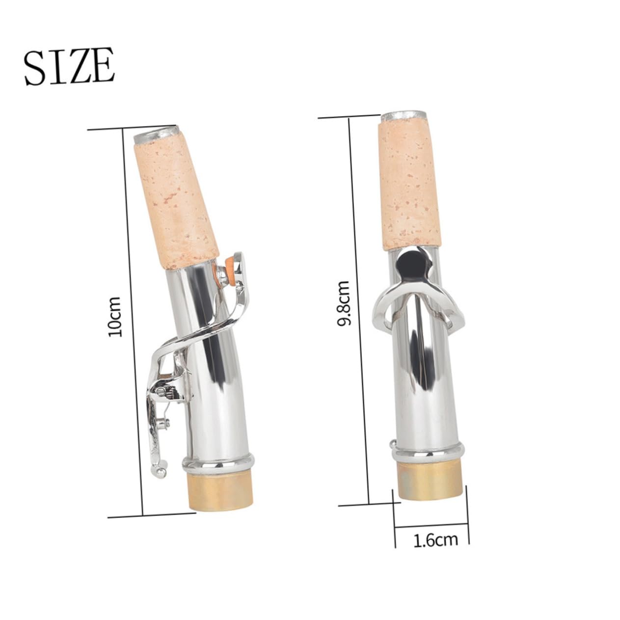 BESPORTBLE 2Pcs Soprano Saxophones Replacement Sax for Beginners Smooth Surface Durable for Saxophone Accessories and Sound Improvement