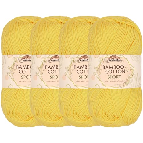 Image of JubileeYarn Bamboo Cotton Sport Yarn - 50g /Skein - Yellow Brick Road - 4 Skeins