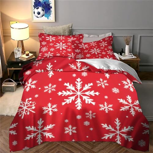 Housse de couette flocon de neige anti-transpiration zip facile 140x200 - 6