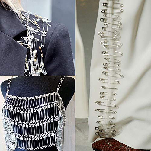 500PCS Safety Pin Set, Large afety Pin There are 7 Kinds of Classification Size 19mm-55mm, and Durable Metal Pins, Can be Used for Office, Home, Clothes Cloth Arts DIY Handbags Jewelry