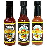 Dave's Gourmet Super Spicy Hot Sauce Variety 3 Pack - Includes Original Insanity, Ghost Pepper Naga Jolokia, and Carolina Reaper - Hot Sauce Set - Spicy Sauce for Burgers, Wings, Tacos - 5oz Bottles