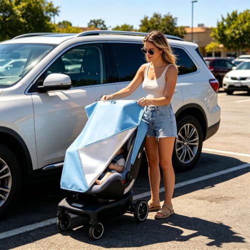 Parasol para asientos de coche universal, protector infantil de verano plegable 2