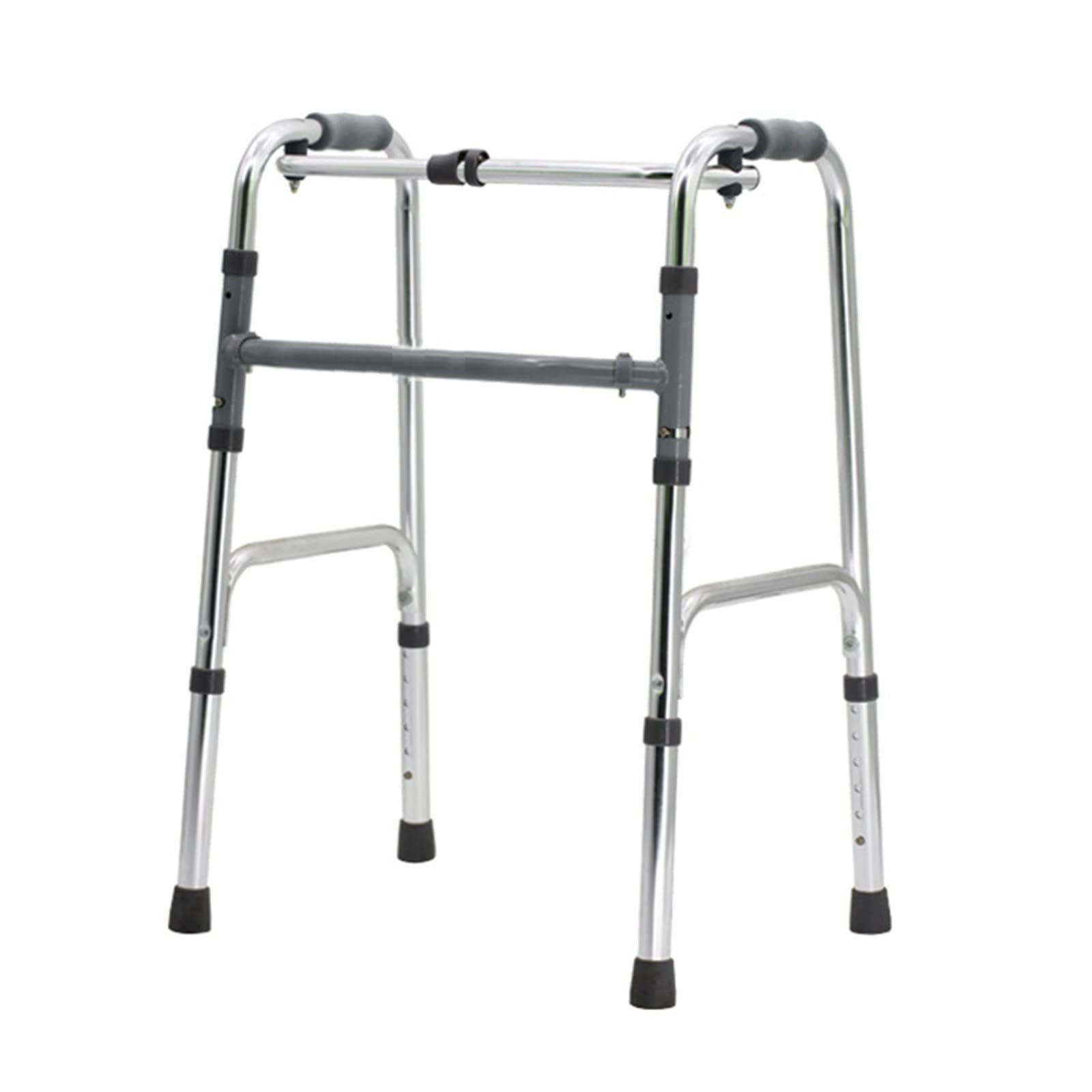 Andador para Adulto Mayor,Andadera Plegable para Adulto con Ajuste de Altura Andador Médico Adultos Ayuda Caminar Discapacitados Plegable Andador Para Adulto Caminar Bright silver