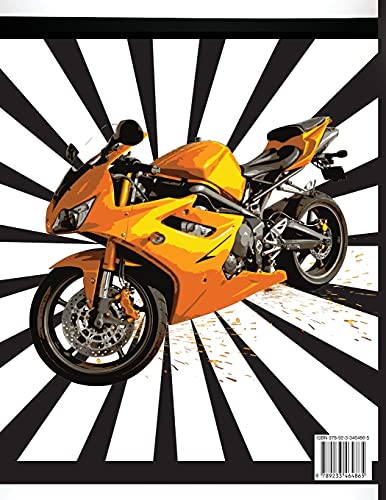 Motorcycles Coloring Book: Heavy Racing Motorbikes, Classic Retro, Dirt Bike and Sports Motorcycles