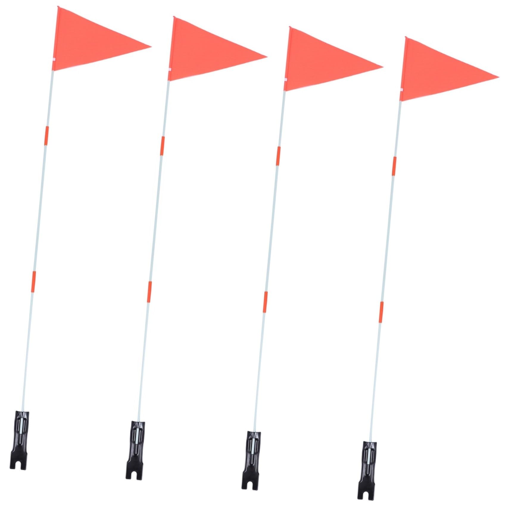 YARNOW 4 Juegos de Banderas de Seguridad para Bicicletas con Mástil Y Soporte Bandera de Bicicleta de 3 9 Pies Altura Ajustable Color Aleatorio