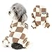 Ranphy Checked Dog Pajamas for Small Dog Boy Girls Pet Pjs Polar Fleece Puppy Pyjamas with D-Ring Soft Warm Comfortable Autumn Winter Pullover Chihuahua Yorkie Cat Boysuit, Brown, XXL