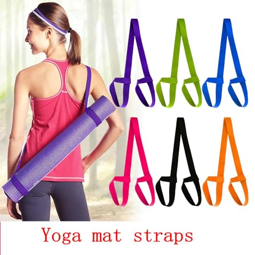 Image of Yoga Mat Hanging Strap Pack of 4 (2 Pair) aslo use for Yoga Belt for Women and Men Yoga Strap for Stretching with Extra Safe Adjustable in workout
