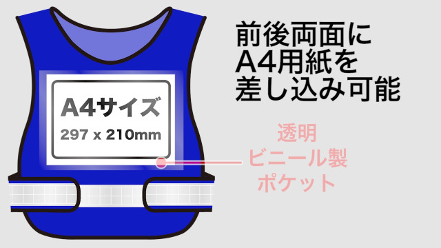 Amazon.co.jp: [olnamo] 差し込みベスト 差し込みゼッケン 反射