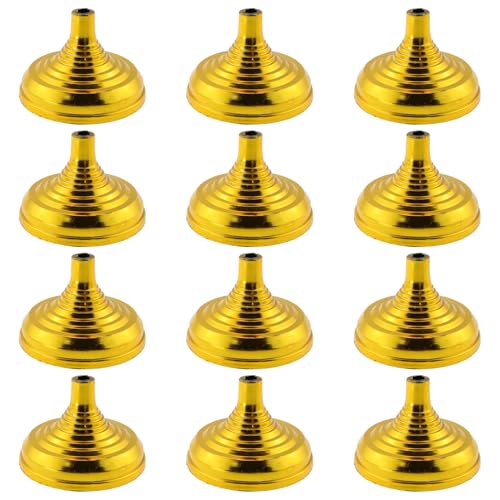 heyous 12PCS Mini Table Flag Holder Plastic Conference Table Flag Holder Gold Flag Base Office Company Party Supplies Decorative Flag Holder for Table Decoration and Indoor Decoration